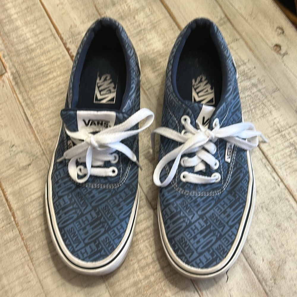 VANS MENS OFF THE WALL, BLUE, SIZE 7.5b, SLIP ON SNEAKERS - Picture 2 of 8